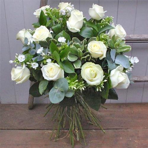 Dozen Long Stemmed White Roses